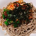 ◎ゆうさん's cooksnap of when they made 便秘解消！オクラ納豆キムチのお蕎麦♡.