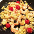 ame-ikuru's cooksnap of when they made 海老とトマトの卵炒め.