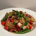 チーズスキヨ's cooksnap of when they made ☆タコとトマトと大葉のスパゲッティ−ニ☆.