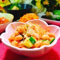 ✽チョコⅠＨ✽'s cooksnap of when they made 大豆と胡瓜のキムチ和え☆きな粉入り.