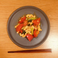 sanbo53's cooksnap of when they made 簡単！小松菜とトマトの卵炒め♪.