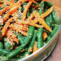 mikkusan's cooksnap of when they made 冷凍いんげんとカニカマのごましゃぶ和え.