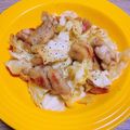 のんべぇヒロ's cooksnap of when they made 鶏もも肉とキャベツのにんにくいため.