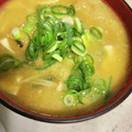 ムーヒツジ's cooksnap of when they made かぼちゃと玉ねぎと油揚げのみそ汁.