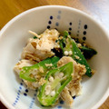 kitty・yumi's cooksnap of when they made ささみとオクラのゴマ和え.