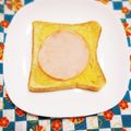 ふうはっちゃん's cooksnap of when they made 朝簡単ハムトースト.