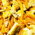 J_son's cooksnap of when they made 卵と揚げのにんじんマヨしりしり.