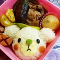 たにたーに's cooksnap of when they made 簡単♪白くまくんおにぎり＊キャラ弁.