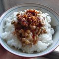 星空ひつじ's cooksnap of when they made 桃屋のラー油de納豆ごはん.