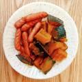 neko＊and…'s cooksnap of when they made 冬至かぼちゃとウインナーの煮物.