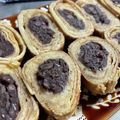 ☆こぴまろ☆'s cooksnap of when they made 卵焼き器で簡単＊あんこ入りバウムクーヘン.