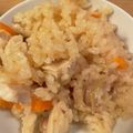 家庭料理がいちばん！'s cooksnap of when they made 生姜香る ミョウガと鶏の炊き込みご飯.