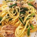 seacomet's cooksnap of when they made さば缶と小松菜のパスタ.