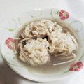 ねこのおかあさん☆'s cooksnap of when they made レンコンの鶏団子スープ.