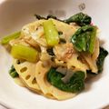まーこパパ's cooksnap of when they made 常備菜☆チンゲン菜とれんこんの中華あえ.