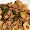 のっぷらー's cooksnap of when they made 時短！豚コマとれんこんとナスの中華炒め.