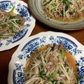 カナリアイエロー's cooksnap of when they made 家計に優しい！豚ひき肉のニラもやし炒め.