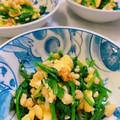 オウジリリノエ's cooksnap of when they made ほうれん草の麺つゆ和え☆天かす炒り卵♪.