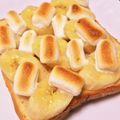 そらいろ猫's cooksnap of when they made マシュマロバナナトースト.
