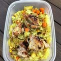 Froggycook's cooksnap of when they made 香ばしジューシー♪ハーブチキンピラフ☆.