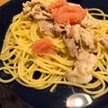 劉備カテキン's cooksnap of when they made フライパン１つ！豚肉と明太子の和風パスタ.