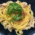 トリビソンノ's cooksnap of when they made フライパン１つ！豚肉と明太子の和風パスタ.