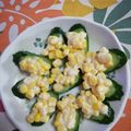 くネコまろす's cooksnap of when they made 簡単おつまみ♪きゅうりのマヨコーン乗せ♥.