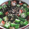 クック美月's cooksnap of when they made おくらとカニカマの簡単もずく和え.