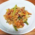 へろへろへ's cooksnap of when they made 人参にんにくの芽と牛肉のピリ辛ごま油炒め.