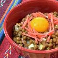 きっかママ's cooksnap of when they made 納豆オリーブオイル、紅生姜＆葱＋たまご。.
