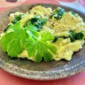 ばぢこ's cooksnap of when they made ゴーヤの葉っぱでスクランブルエッグ♡.