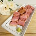 結真は道産子♪'s cooksnap of when they made ブロックベーコンのステーキ　～山葵で.