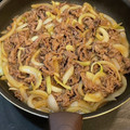 ♡yummy♡'s cooksnap of when they made 牛肉と玉ねぎのすき焼き風.