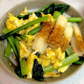ちゃんちーこ's cooksnap of when they made 時短簡単小松菜と竹輪とふわふわ卵の炒め物.