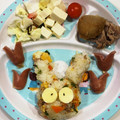 まめ郎's cooksnap of when they made レンジで簡単！卵と青ねぎのおにぎり.