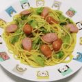 もぐ・ω・くま's cooksnap of when they made たっぷりレタスとウインナーのパスタ.