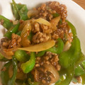 ひろ0922's cooksnap of when they made 簡単☆ピーマンとひき肉の炒め物.