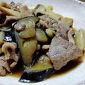 ちび☆たま's cooksnap of when they made 豚ナスきのこのポン酢炒め.
