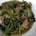 うに１１８'s cooksnap of when they made 小松菜と豚肉のいためもの☆.