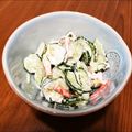 麻's cooksnap of when they made きゅうりとカニかまの胡麻マヨ和え.