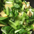 ぽっちゃりはちべい's cooksnap of when they made ☆小松菜と油揚げの簡単白だし炒め☆.