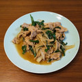 shirohige's cooksnap of when they made 豚肉とえのきニラ炒め.