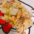 クックS5N2AF☆'s cooksnap of when they made レタス救済 中華風レタスと玉子ひき肉炒め.