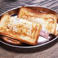 uki0827's cooksnap of when they made 食パンくりぬき、ハム卵チーズのトースト.