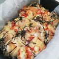 すーさん。。's cooksnap of when they made 夏休みランチ！３つの味のピザ☆ちぎりパン.