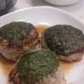 mikecat615's cooksnap of when they made ≪しゃきしゃき≫◎蓮根と大葉のハンバーグ.