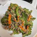 コロどろっぷ's cooksnap of when they made ゴーヤとひき肉の味噌炒め.