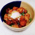 桜月❀咲良mommy's cooksnap of when they made 時短で簡単☆温玉乗せ焼き鳥丼.