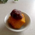 ハント☆'s cooksnap of when they made ☆冷凍かぼちゃ団子☆deお汁粉.