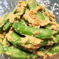 mogumogu5's cooksnap of when they made スナップえんどうのゴマ和え.